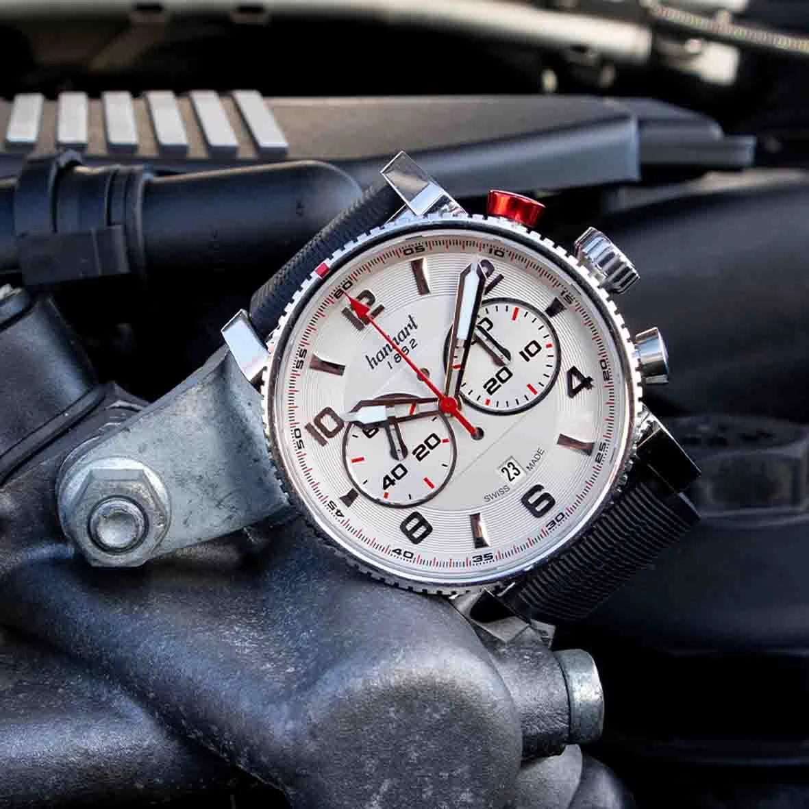 Montre Hanhart Primus Racer Silver Automatique Diamètre 44 Mm- 741.220-0020 5 Montre Hanhart Primus Racer Silver Automatique Diamètre 44 Mm- 741.220-0020 – Image 3