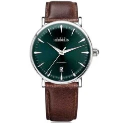 Montre Herbelin Inspiration Automatique Cadran Vert Bracelet Cuir - 1647AP16BR