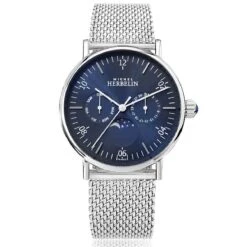 Montre Herbelin Inspiration Quartz Cadran Bleu Bracelet Acier Maille Milanaise - 12747/AP15B