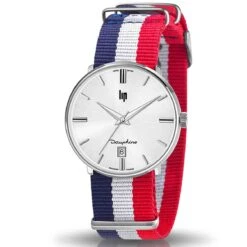 Montre Lip Dauphine 671439- Homme - Cadran Argent- 38 Mm - Acier Inoxydable