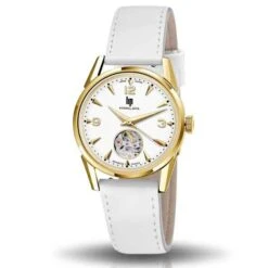 Montre Lip Himalaya 33 Mm Cur Battant - Femme - Cadran Blanc- 33.5 Mm - Acier Et Plaqué Or - 671690