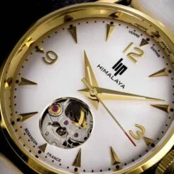 Montre Lip Himalaya 33 Mm Cur Battant - Femme - Cadran Blanc- 33.5 Mm - Acier Et Plaqué Or - 671690 -Accessoires De Mode ori montre lip himalaya 33 mm c ur battant femme cadran blanc 33 5 mm acier et plaque or 671690 43137 61607