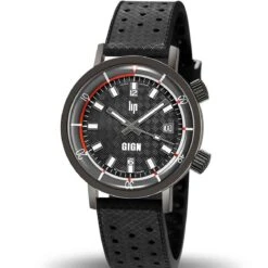 Montre Lip Nautic Ski GIGN 671523- Homme - Cadran Gris- 41 Mm - Acier Et PVD