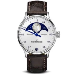 Montre MeisterSinger Lunascope Argenté Opalescent 40 Mm- LS901