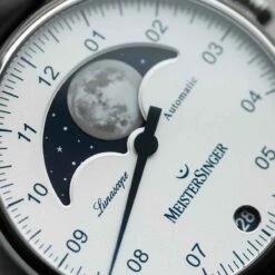 Montre MeisterSinger Lunascope Argenté Opalescent 40 Mm- LS901 -Accessoires De Mode ori montre meistersinger lunascope argente opalescent 40 mm ls901 40894 57245