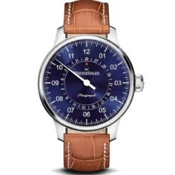 Montre MeisterSinger Pangaea Date Auto - Ponçage Solaire Bleu 43 Mm- AM1008