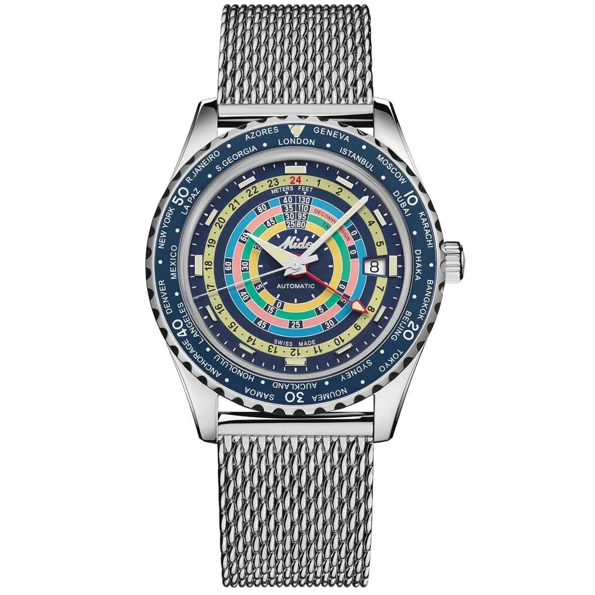 Montre Mido Ocean Star Decompression Worldtimer 40,5 Mm- M026.829.17.041.00 - 2 3 Montre Mido Ocean Star Decompression Worldtimer 40,5 Mm- M026.829.17.041.00 - 2