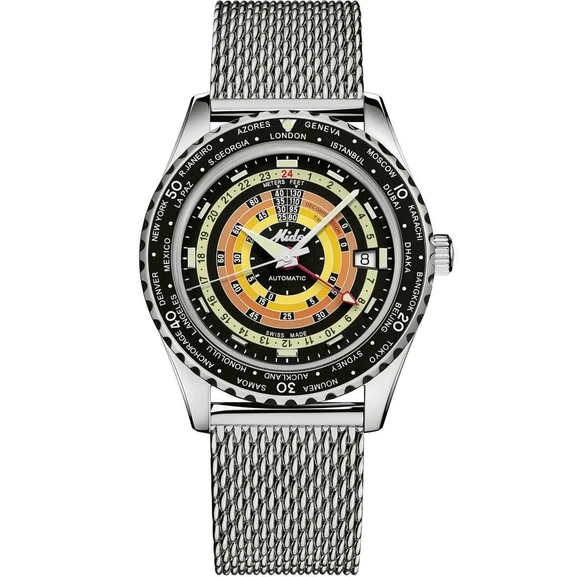 Montre Mido Ocean Star Decompression Worldtimer 40,5 Mm- M026.829.17.051.00 - 2 3 Montre Mido Ocean Star Decompression Worldtimer 40,5 Mm- M026.829.17.051.00 - 2