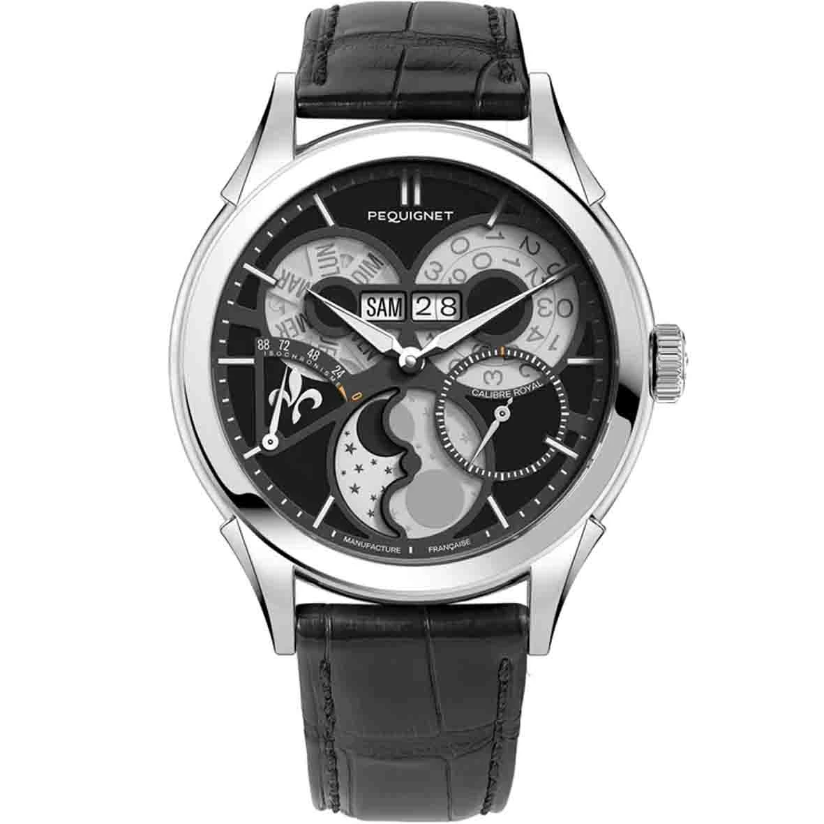 Montre Pequignet Royale Saphir - Cadran Noir Parélie Automatique Cadran Noir - 9010853 3 Montre Pequignet Royale Saphir - Cadran Noir Parélie Automatique Cadran Noir - 9010853