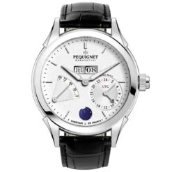 Montre Pequignet Rue Royale GMT Automatique Cadran Blanc - 9010933-AN