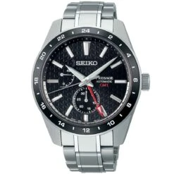 Montre Seiko Presage GMT SPB221J1 Cadran Noir - 42.2 Mm