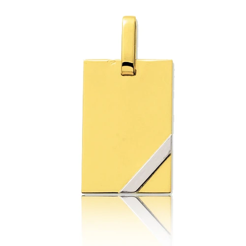 Pendentif Bicolore En Or 2 Ors - -Cléa - R2.3G