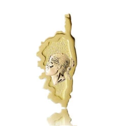 Pendentif Corse Tête De Maure Or Blanc Gaelle - XPGM3T1