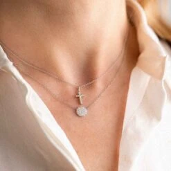 Pendentif Croix Diamants One More - Ischia - 051821A -Accessoires De Mode ori pendentif croix diamants one more ischia 051821a 39167 65499