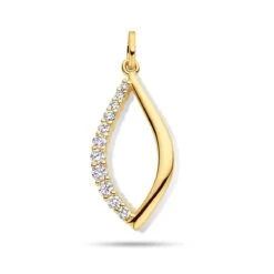 Pendentif Diamants Or Jaune 0.23 Ct Tiffany - 067198A