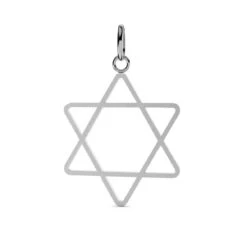 Pendentif Etoile De David En Or Blanc - Fang -XPB1025G