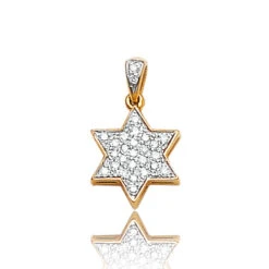 Pendentif Etoile De David En Or Jaune - Kyana -PE3005