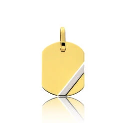 Pendentif Or Bicolore 2 Ors - -Emmanuelle - 9KT3.3G