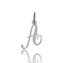 Pendentif Or Blanc Initiale A Cassandra