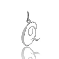 Pendentif Or Blanc Initiale Q Clara
