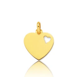 Pendentif Or Jaune Coeur Or Jaune - -Romane - 660100