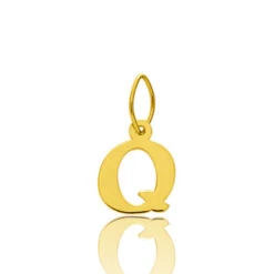 Pendentif Or Jaune Initiale Q Myrona