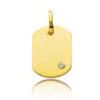 Pendentif Or Jaune Rectangulaire Et Diamant Or Jaune - -Violette - T3B -Accessoires De Mode ori pendentif or jaune rectangulaire et diamant or jaune violette t3b 3010