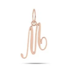 Pendentif Or Rose Initiale M Celestis