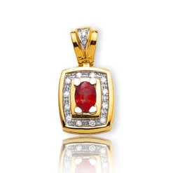 Pendentif Rubis Diamant Cléa - PE 2065-RU