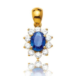 Pendentif Saphir Diamant Valeria -PE 3251