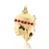Pendentif Tête De Maure Rubis Or Jaune Merveille - PT3R -Accessoires De Mode ori pendentif tete de maure rubis or jaune merveille pt3r 18723