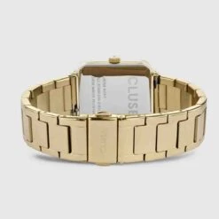 Cluse Tétragone Watch Steel Stones Green, Gold Colour - 28 Mm - CW10311 -Accessoires De Mode ori tetragone watch steel stones green gold colour 28 mm cw10311 46343 69255